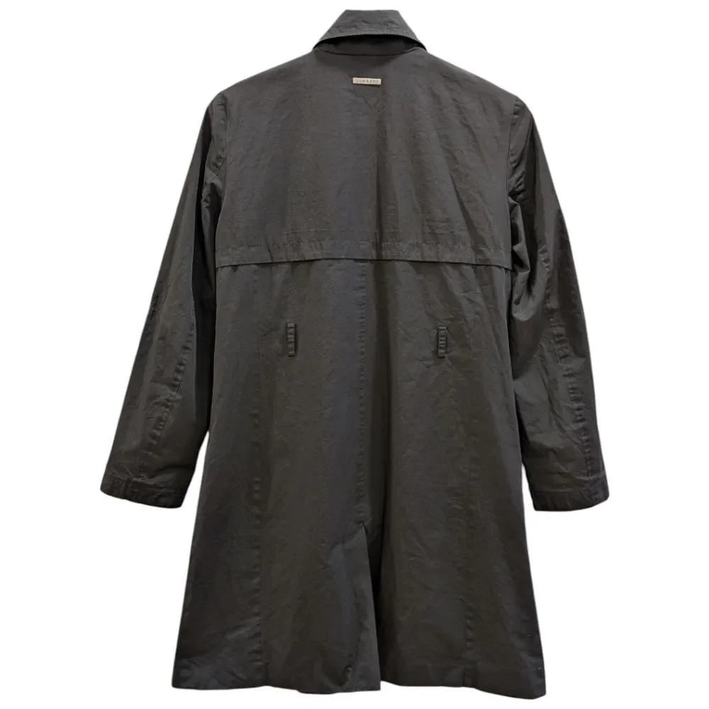Soia & Kyo Lightweight Floral Lined Double Breasted Trench Coat - Black Size XS - Picture 3 of 9
